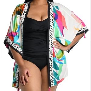 La Blanca Eclectic Kimono Swim Coverup